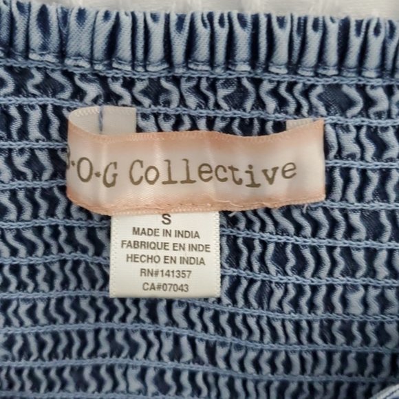 BOG COLLECTIVE Denim Bustier Padded Crop Top - Picture 8 of 10